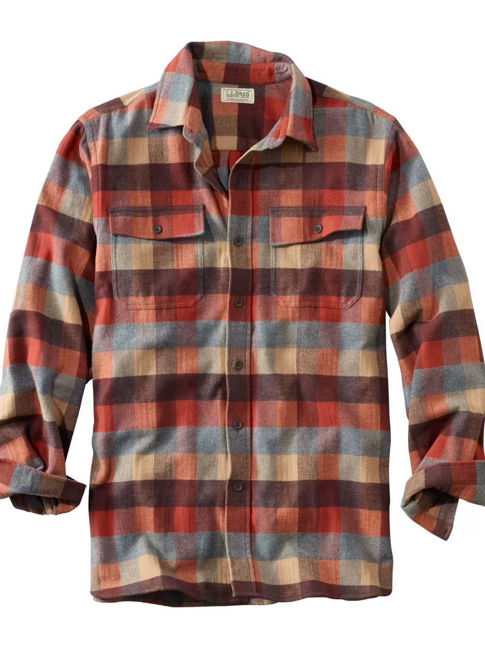 New LL Bean Plaid Chamois Flannel Shirt Slightly Fitted 2XL Tall NWOT!